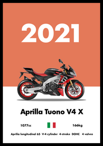 Aprilia Tuono V4 X - Bike Poster