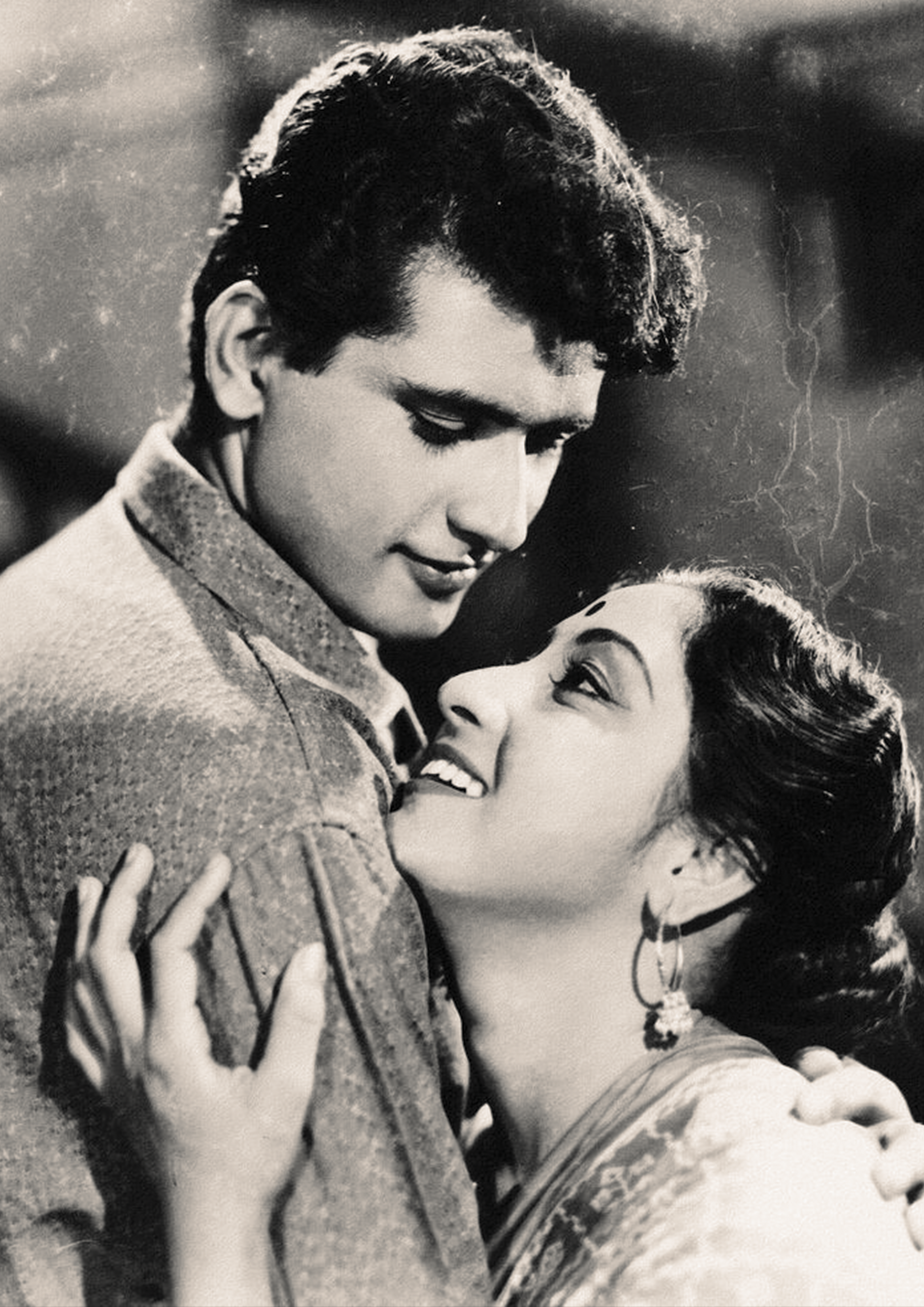 Manoj Kumar & Mala Sinha - Bollywood Poster