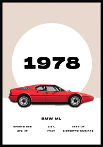 BMW M1 - Car Poster