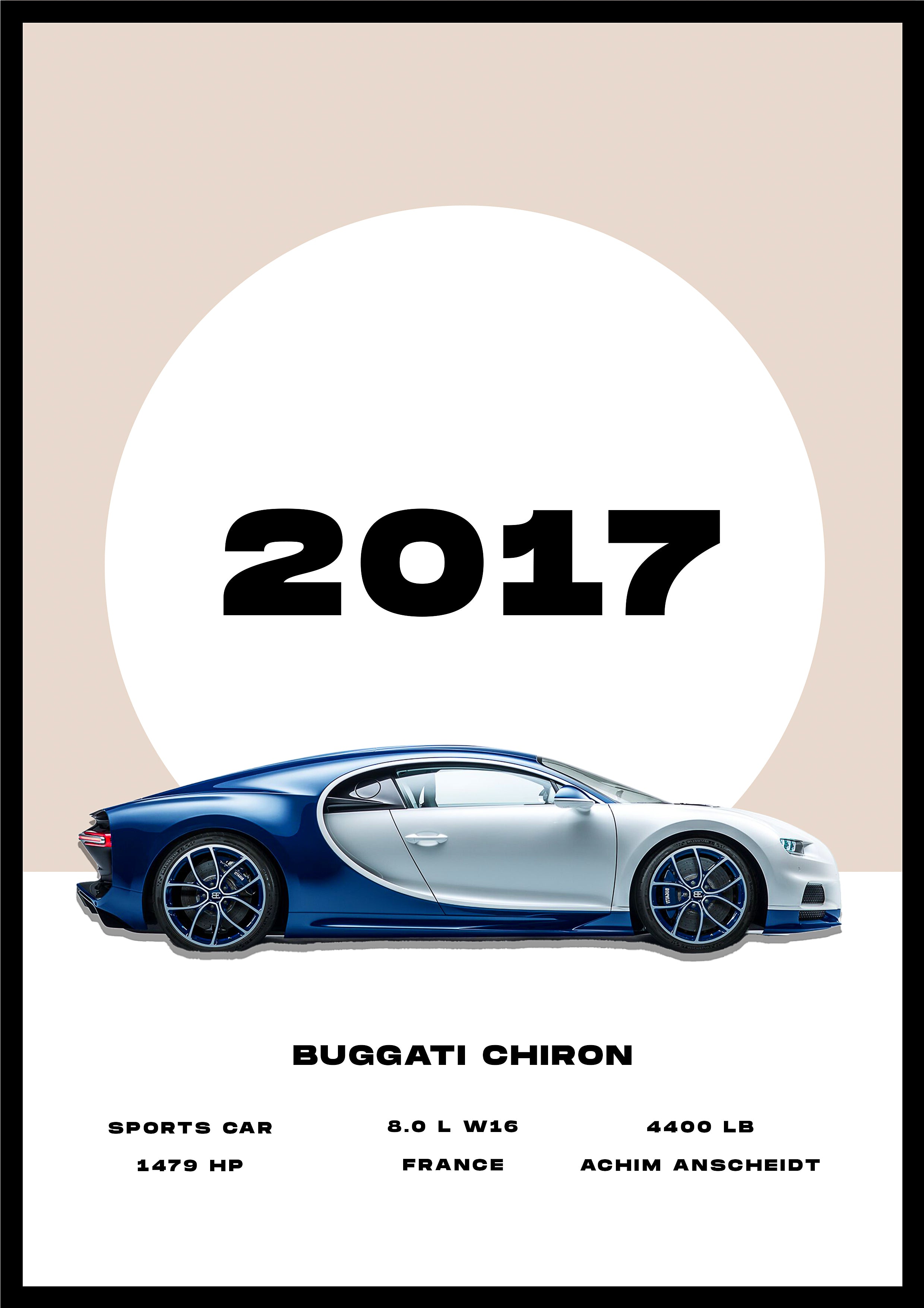 Buggati chiron - Car Poster