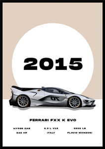 Ferrari FXX K EVO - Car Poster