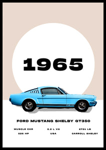 Ford Mustang Shelby GT350 1965 - Car Poster