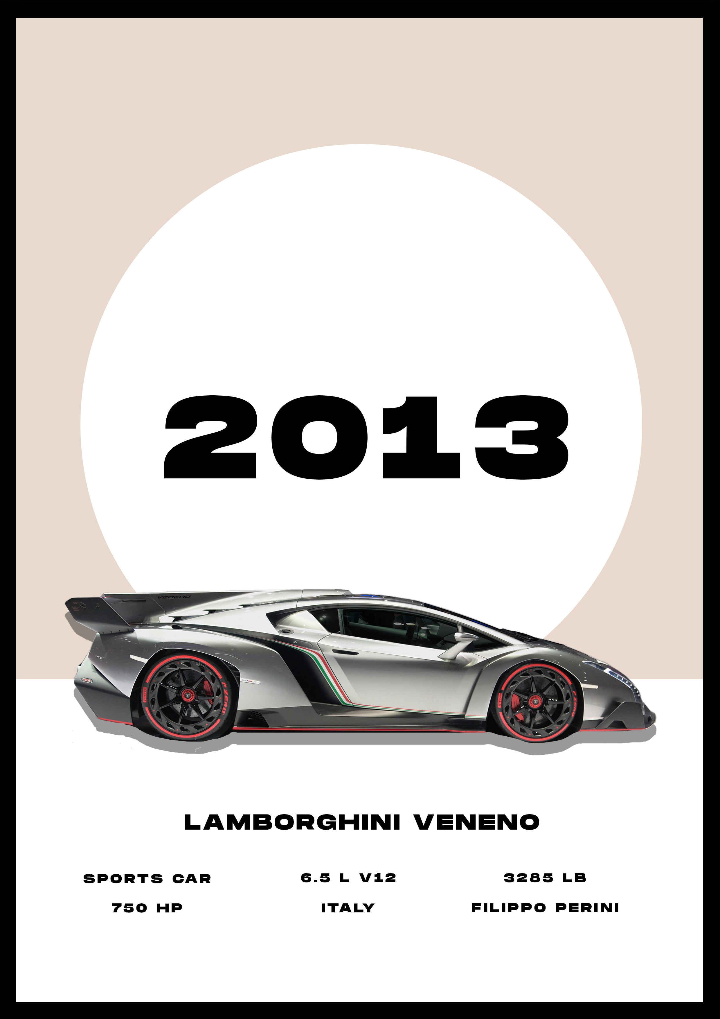 Lambhorgini veneno - Car Poster