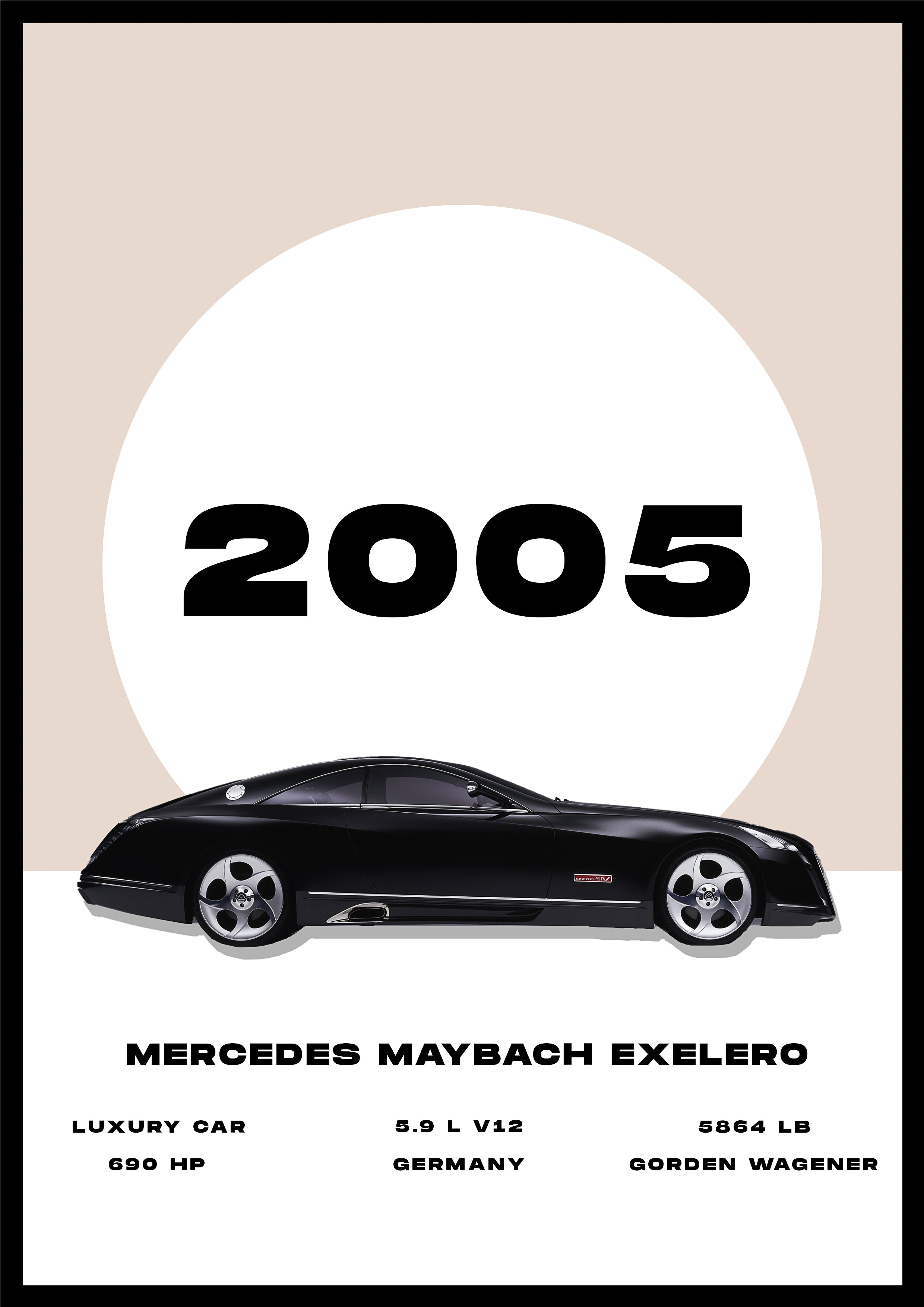 Mercedes Benz- F1 W196 - Car Poster