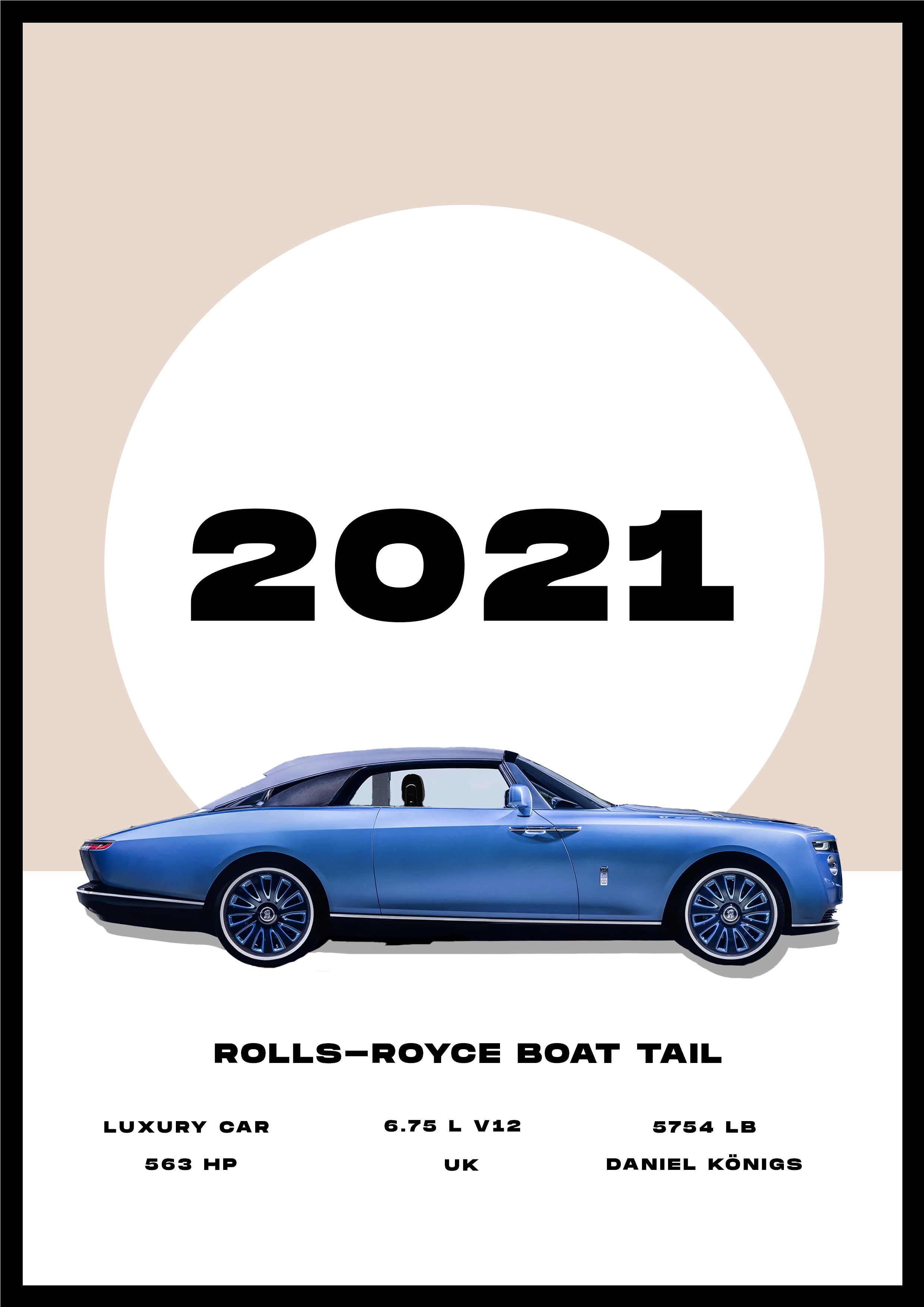 Rolls-Royce Boat Tail - Car Poster – froheyo