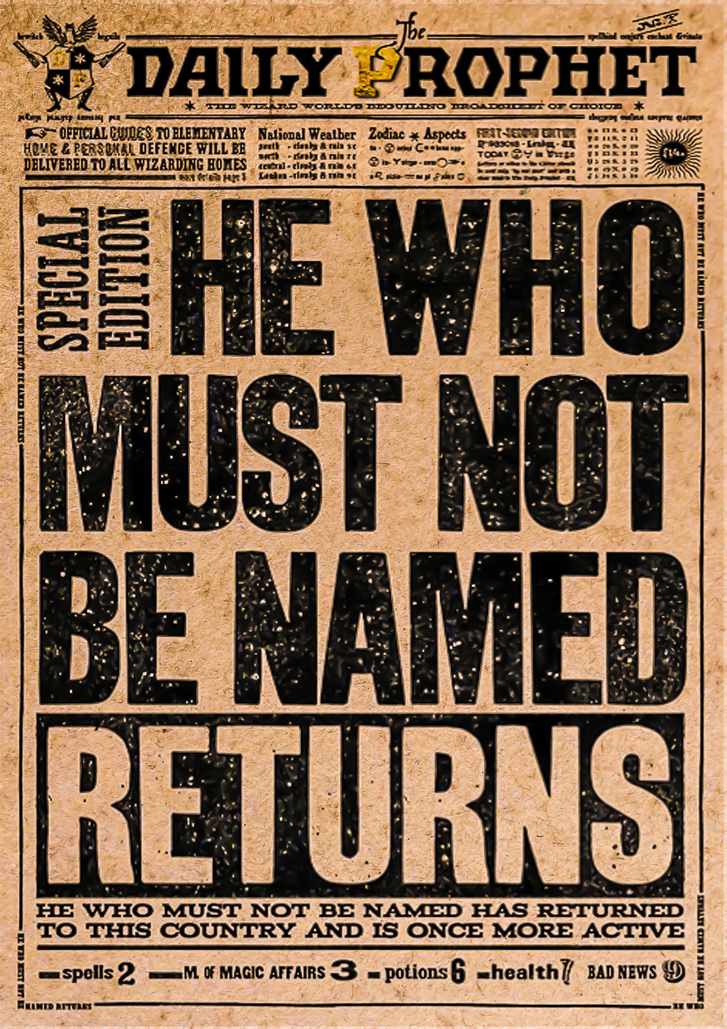 Dark Lord Returns - Harry Potter Poster