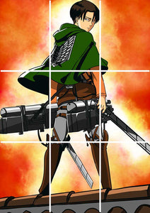 Levi Ackerman Attack On Titan - Anime Block Kit Posters