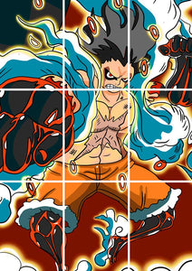 Luffy 4th Gear One Piece- Anime Block Kit Posters