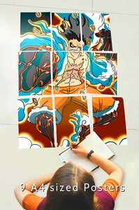 Luffy 4th Gear One Piece- Anime Block Kit Posters