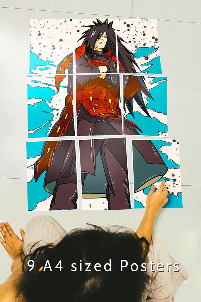 Madara Uchiha Naruto Shippuden- Anime Block Kit Posters