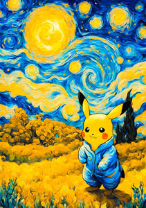 Pikachu In Starry Night