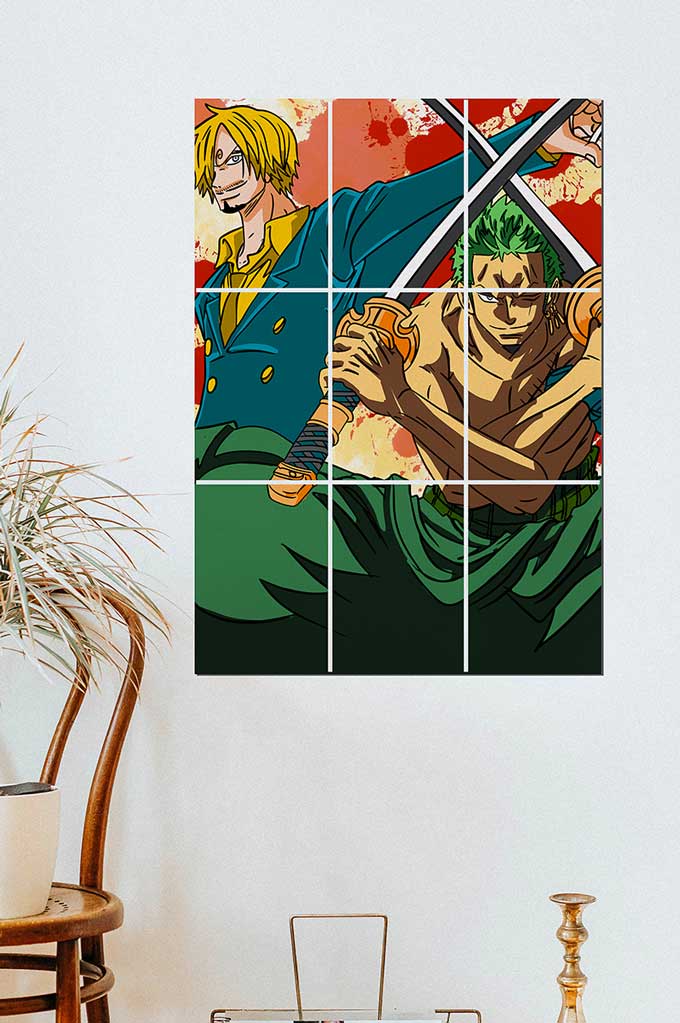 Sanji & Zoro One Piece- Anime Block Kit Posters
