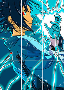 Sasuke Uchiha Naruto Shippuden- Anime Block Kit Posters