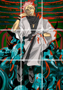 Sukuna Jujutsu Kaisen- Anime Block Kit Posters