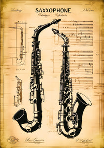 Saxophone Vintage Patent