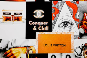 Boujee orange & black posters collage