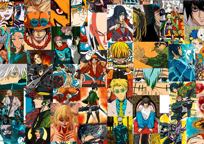 Anime posters collage 