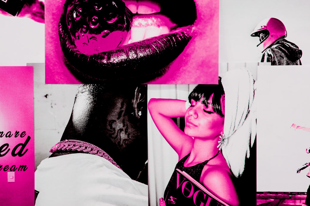 Boujee Hot Pink Collage Kit - set of posters