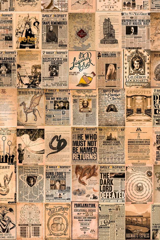 Hogwarts Notes Wall Collage Kit Posters froheyo