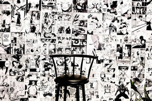 144 Pcs Anime Manga Wall Collage, Aesthetic Black White Anime, Wall De –  Bexdore