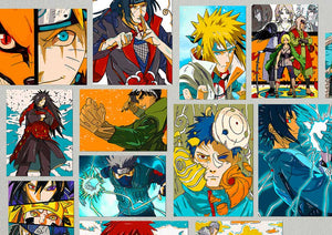 Naruto Shippuden anime collage posters set