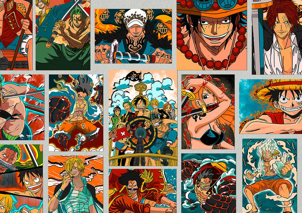 One Piece Anime Posters Collage